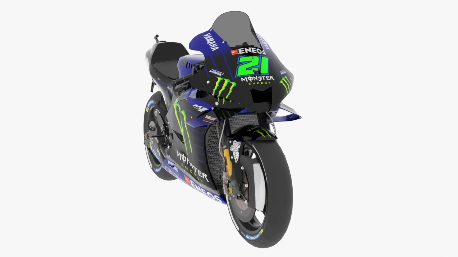 Franco Morbidelli Yamaha YZR-M1 2021 MotoGP 3D Model .c4d .max .obj .3ds .fbx .stl .blend 