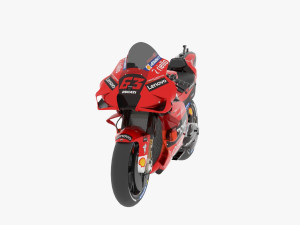 Francesco Bagnaia Ducati Desmosedici GP21 2021 MotoGP 3D Models