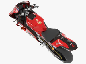 Francesco Bagnaia Ducati Desmosedici GP21 2021 MotoGP 3D Model