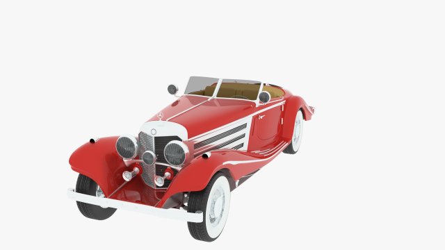 Mercedes-Benz 500k Roadster 3Dモデル .c4d .max .obj .3ds .fbx .stl .blend 