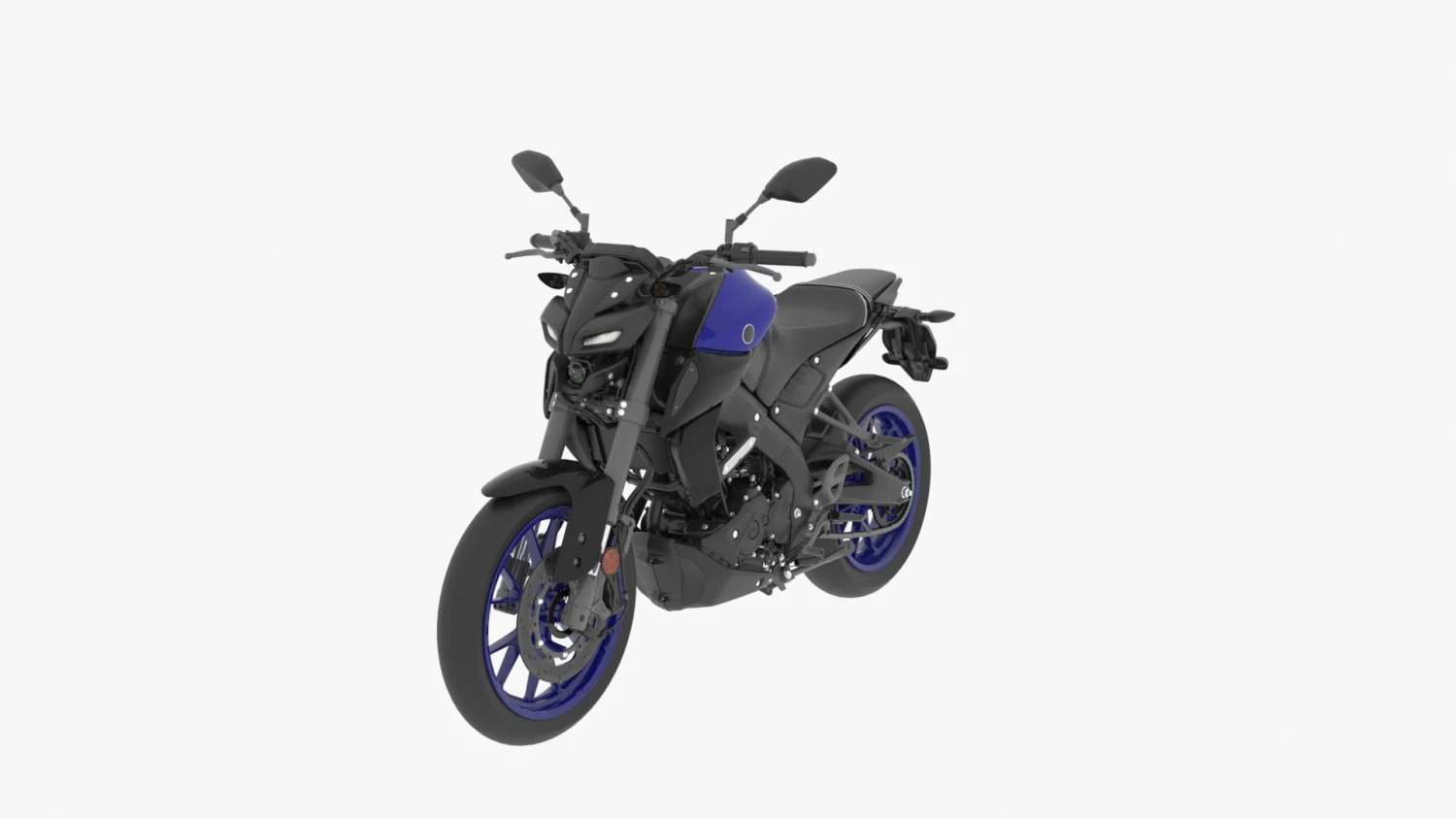 Yamaha MT-125 3D Model .c4d .max .obj .3ds .fbx .stl .blend