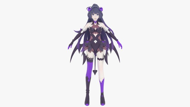 Raiden Mei from Honkai Impact Modelo 3D .c4d .max .obj .3ds .fbx .stl .blend 