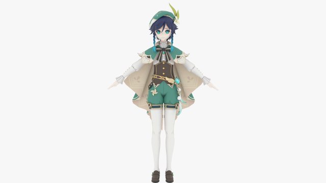 Venti - Genshin Impact Modelo 3D .c4d .max .obj .3ds .fbx .stl .blend 