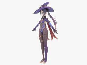 मोना - जेनशिन इम्पैक्ट 3D मॉडल