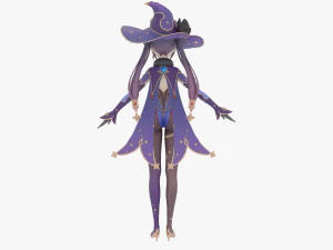 मोना - जेनशिन इम्पैक्ट 3D मॉडल