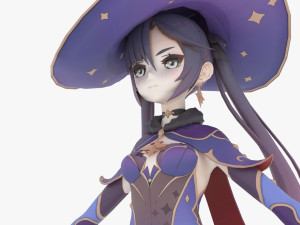 Mona - Genshin Impact 3D मॉडल