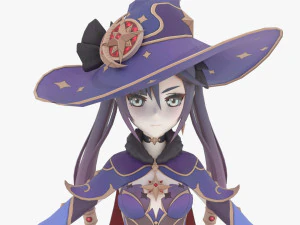 मोना - जेनशिन इम्पैक्ट 3D मॉडल