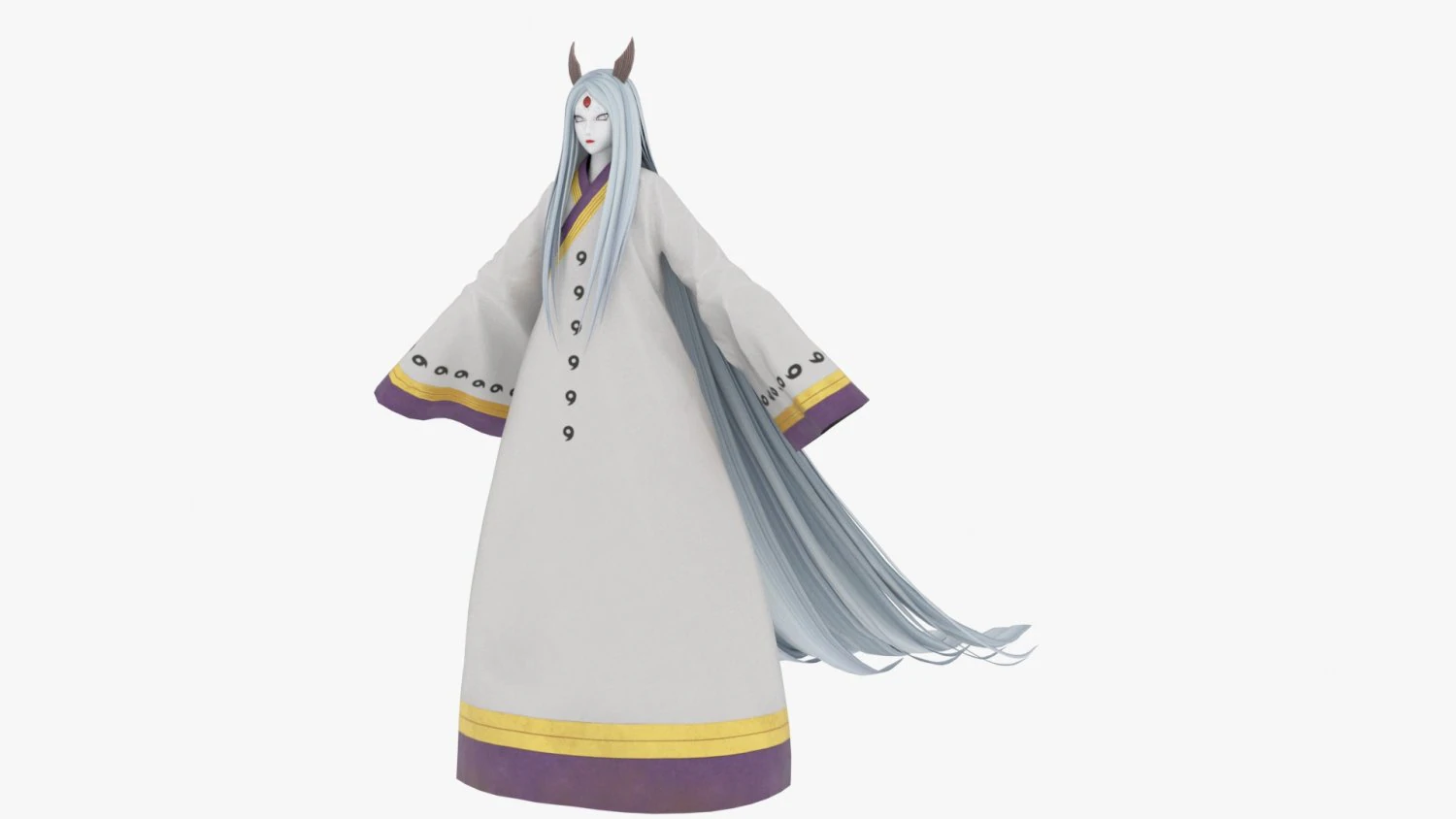 Kaguya Otsutsuki 3D Model .c4d .max .obj .3ds .fbx .stl .blend