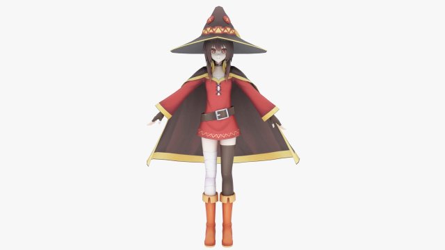 Megumin - Konosuba 3D 모델 .c4d .max .obj .3ds .fbx .stl .blend 