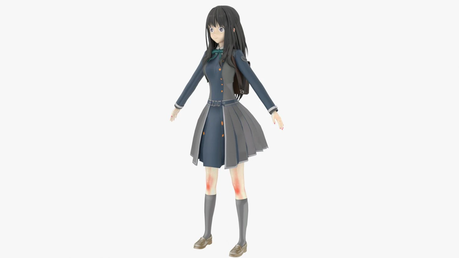 Takina Inoue - Lycoris Recoil 3D Model .c4d .max .obj .3ds .fbx .stl .blend