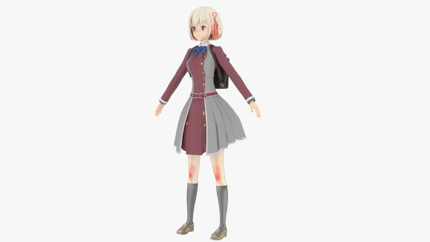 Chisato Nishigiki - Lycoris Recoil 3D Model .c4d .max .obj .3ds .fbx .stl .blend
