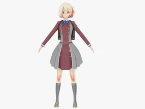 Chisato Nishigiki - Lycoris Recoil 3D Model