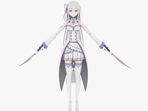 Emilia - Re Zero kara Hajimeru Isekai 3D Model