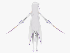 Emilia - Re Zero kara Hajimeru Isekai 3D मॉडल