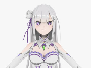 Emilia - Re Zero kara Hajimeru Isekai 3D मॉडल