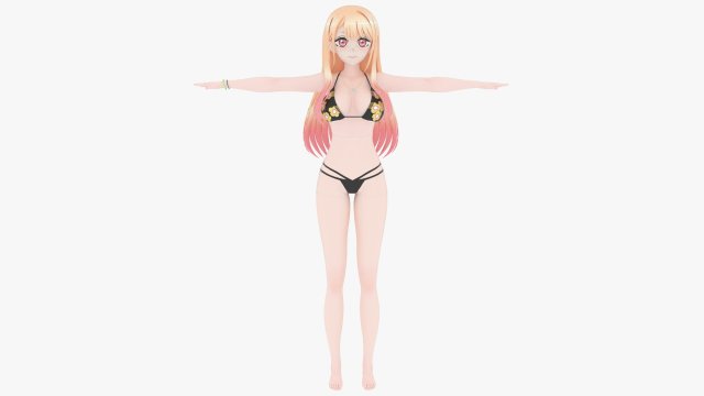 Kitagawa Marin - My Dress Up Darling 3D Model .c4d .max .obj .3ds .fbx .stl .blend 