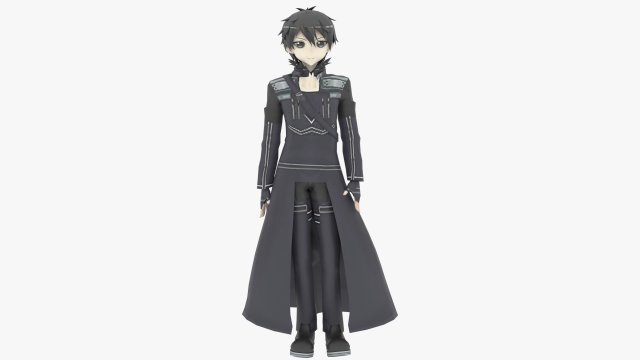 Kirito - Sword Art Online 3D Model .c4d .max .obj .3ds .fbx .stl .blend 