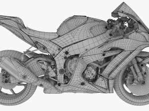 Kawasaki Ninja ZX10-RR Model 3D