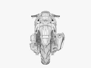 2021 Yamaha Aerox 155 3D 모델