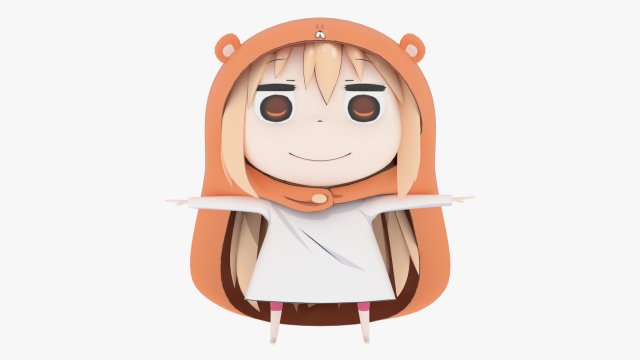 Himouto Umaru-chan Model 3D .c4d .max .obj .3ds .fbx .stl .blend 