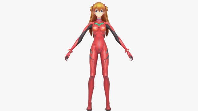 Asuka Langley Soryu and Rei Ayanami - Evangelion 3D Model .c4d .max .obj .3ds .fbx .stl .blend 