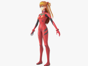 Asuka Langley Soryu and Rei Ayanami - Evangelion 3D Model