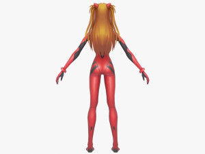 Asuka Langley Soryu and Rei Ayanami - Evangelion 3D Model