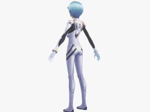 Asuka Langley Soryu and Rei Ayanami - Evangelion 3D Model