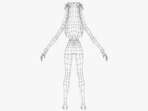 Asuka Langley Soryu and Rei Ayanami - Evangelion 3D Model