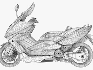 Yamaha Tmax 500 Modelo 3D