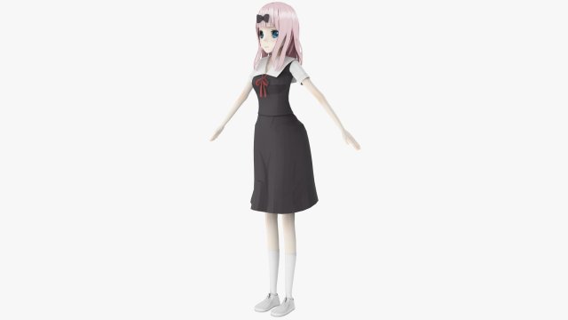 Fujiwara Chika - Kaguya-sama Love is War Model 3D .c4d .max .obj .3ds .fbx .stl .blend 