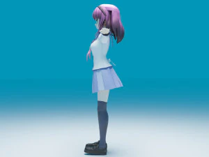 Nakamura Yuri - Angel Beats 3D Model