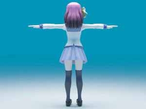 Nakamura Yuri - Angel Beats 3D Model
