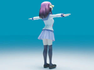 Nakamura Yuri - Angel Beats 3D Model