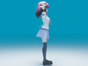 Nakamura Yuri - Angel Beats 3D Model
