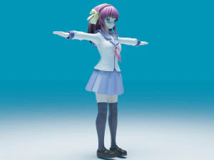 Nakamura Yuri - Angel Beats 3D Model