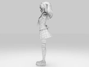Nakamura Yuri - Angel Beats 3D Model