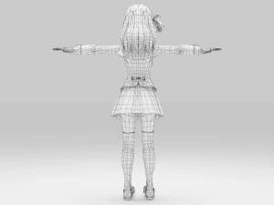 Nakamura Yuri - Angel Beats 3D Model