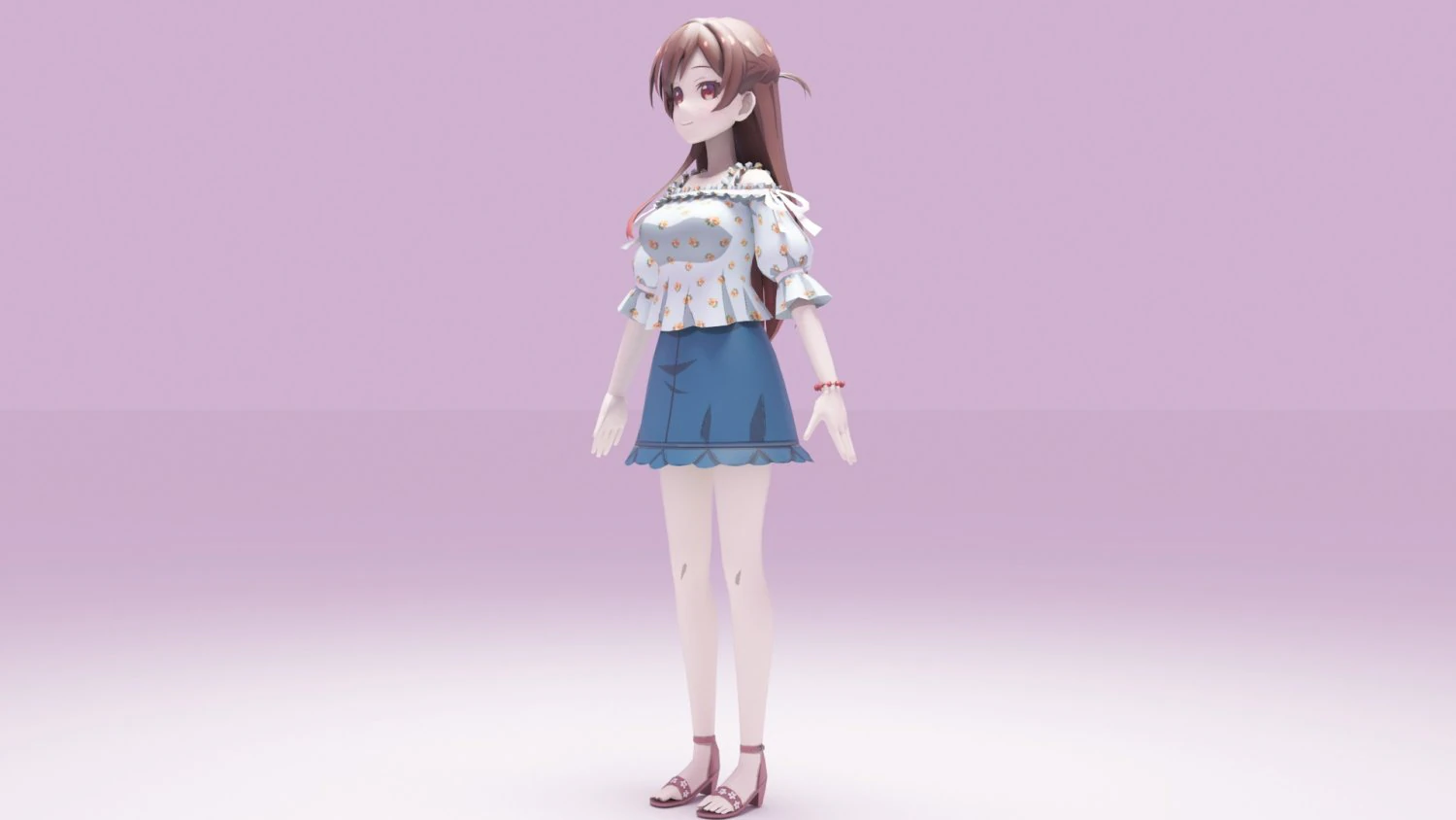 Ichinose Chizuru - Kanojo Okarishimasu 3D Model .c4d .max .obj .3ds .fbx .stl .blend 