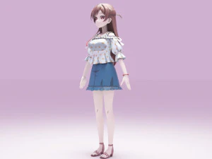 Ichinose Chizuru - Kanojo Okarishimasu 3D Model