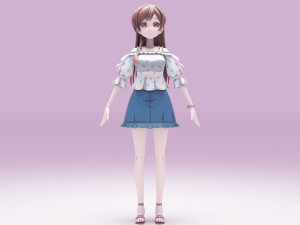 Ichinose Chizuru - Kanojo Okarishimasu 3D Модель