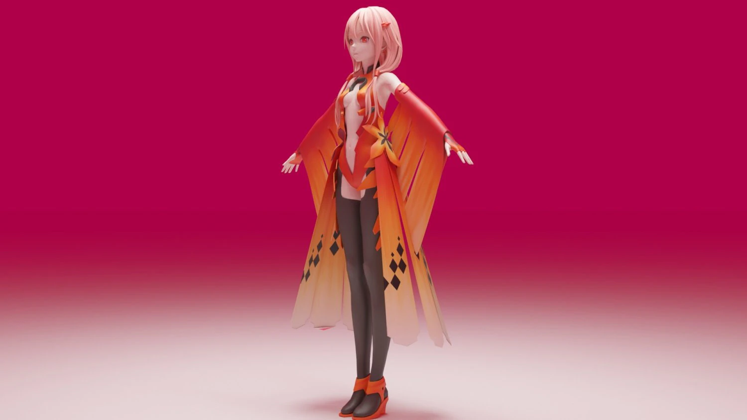 楪いのり - ギルティクラウン 3Dモデル in 女の人 438629 | 3DExport