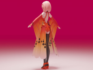 Yuzuriha Inori - Guilty Crown 3D 模型