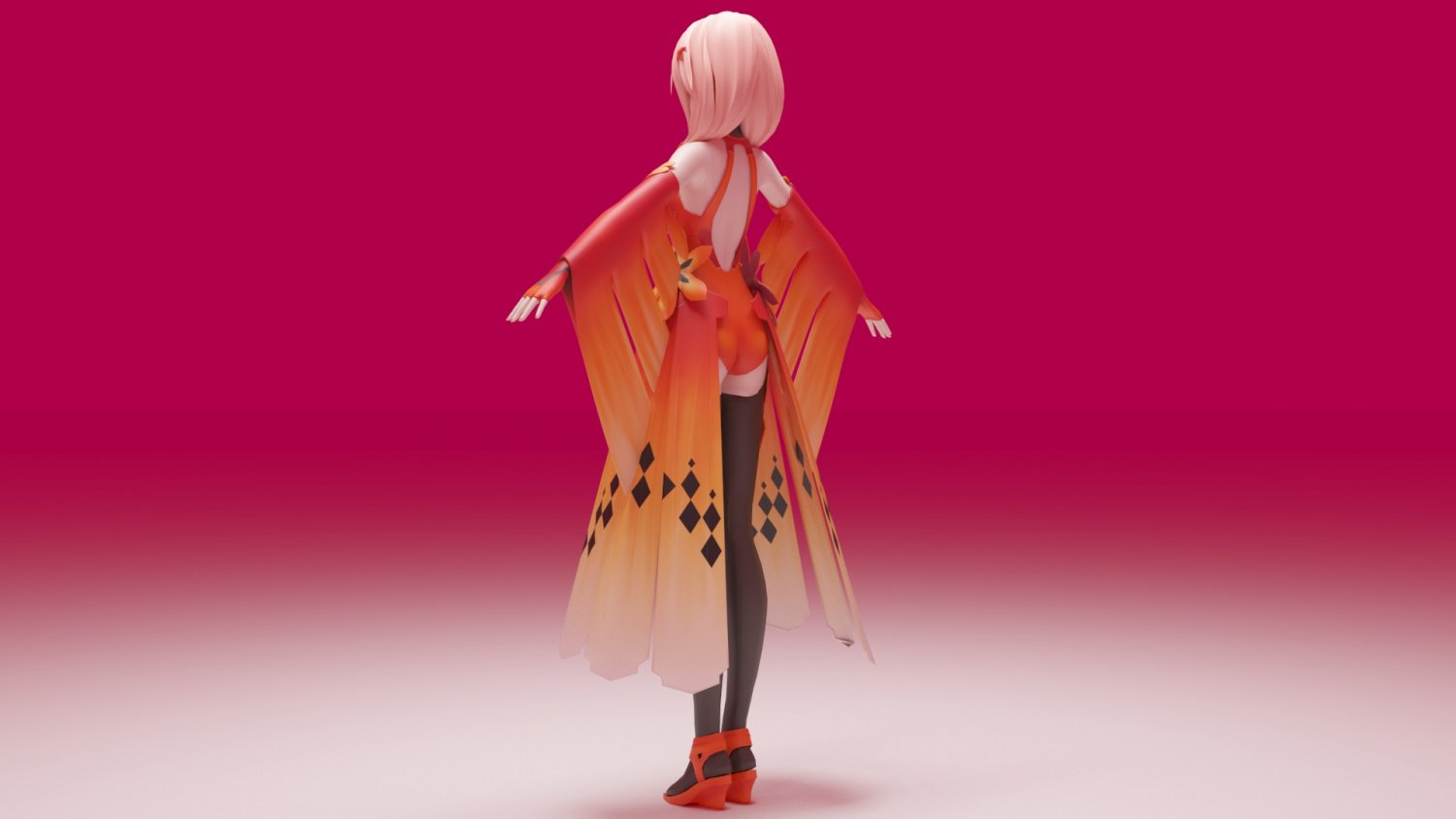 Yuzuriha Inori - Guilty Crown Modelo 3D in mulher 3DExport