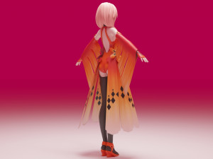 Yuzuriha Inori - Guilty Crown 3D 模型