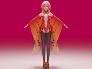 Yuzuriha Inori - Guilty Crown 3D 模型