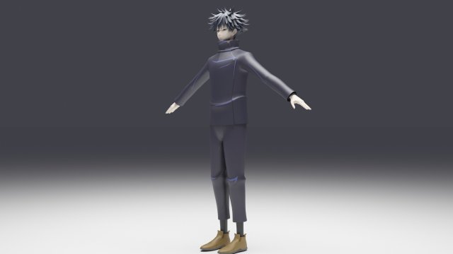 Fushiguro Megumi - Jujutsu Kaisen 3D Модель .c4d .max .obj .3ds .fbx .stl .blend 