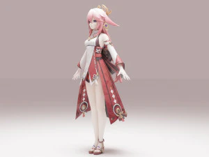 Яе Міко - Genshin Impact 3D Модель