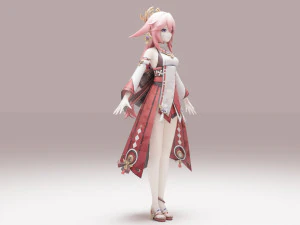 Yae Miko - Genshin Impact 3D Model