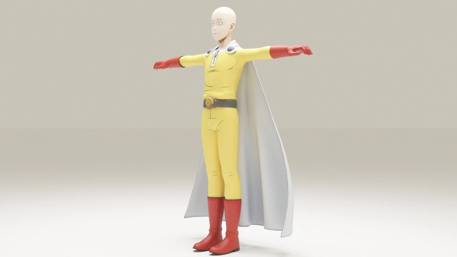 Saitama - One Punch Man 3D Model .c4d .max .obj .3ds .fbx .stl .blend